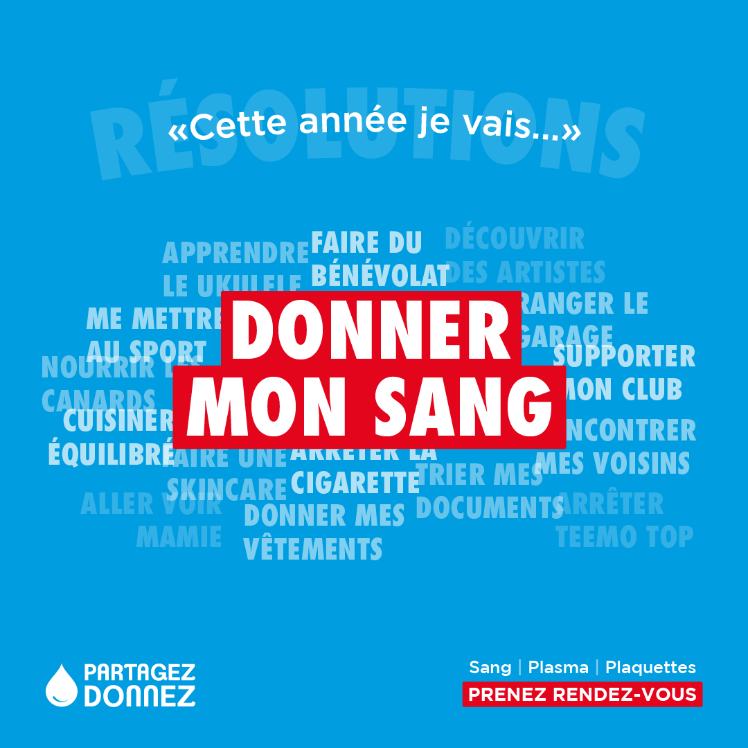 Sauvez 3 vies en donnant votre sang !