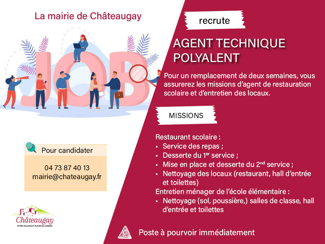 Châteaugay recrute !